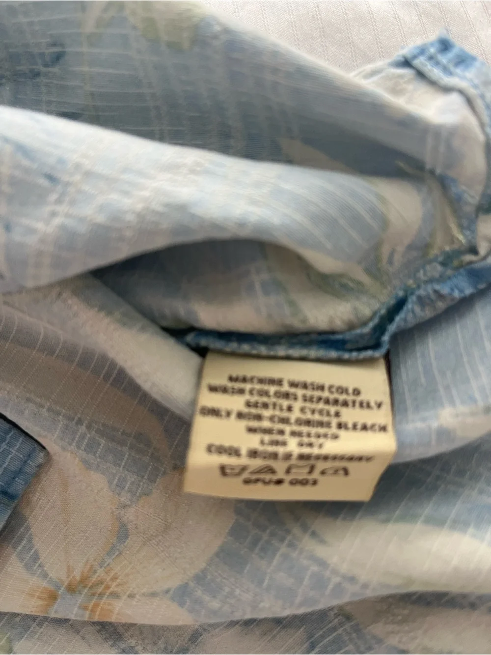Jamaica Jaxx. Light Blue Hawaiian Floral Short-Sleeve Shirt - Picture 3 of 5